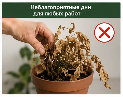 Неблагоприятные дни в 2026 году для любых работ с комнатными растениями