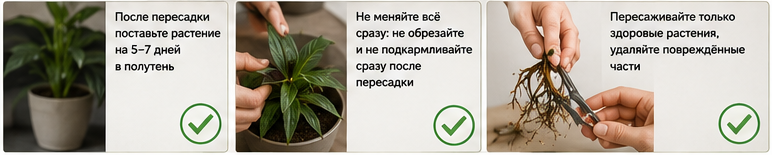 Советы по пересадки комнатных растений, советы профессионалов